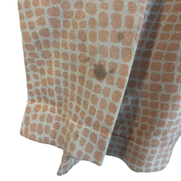 Isaac Mizrahi Spotted Cardigan Sweater Size XL V Neck Pink and White Long Sleeve - Picture 5 of 6